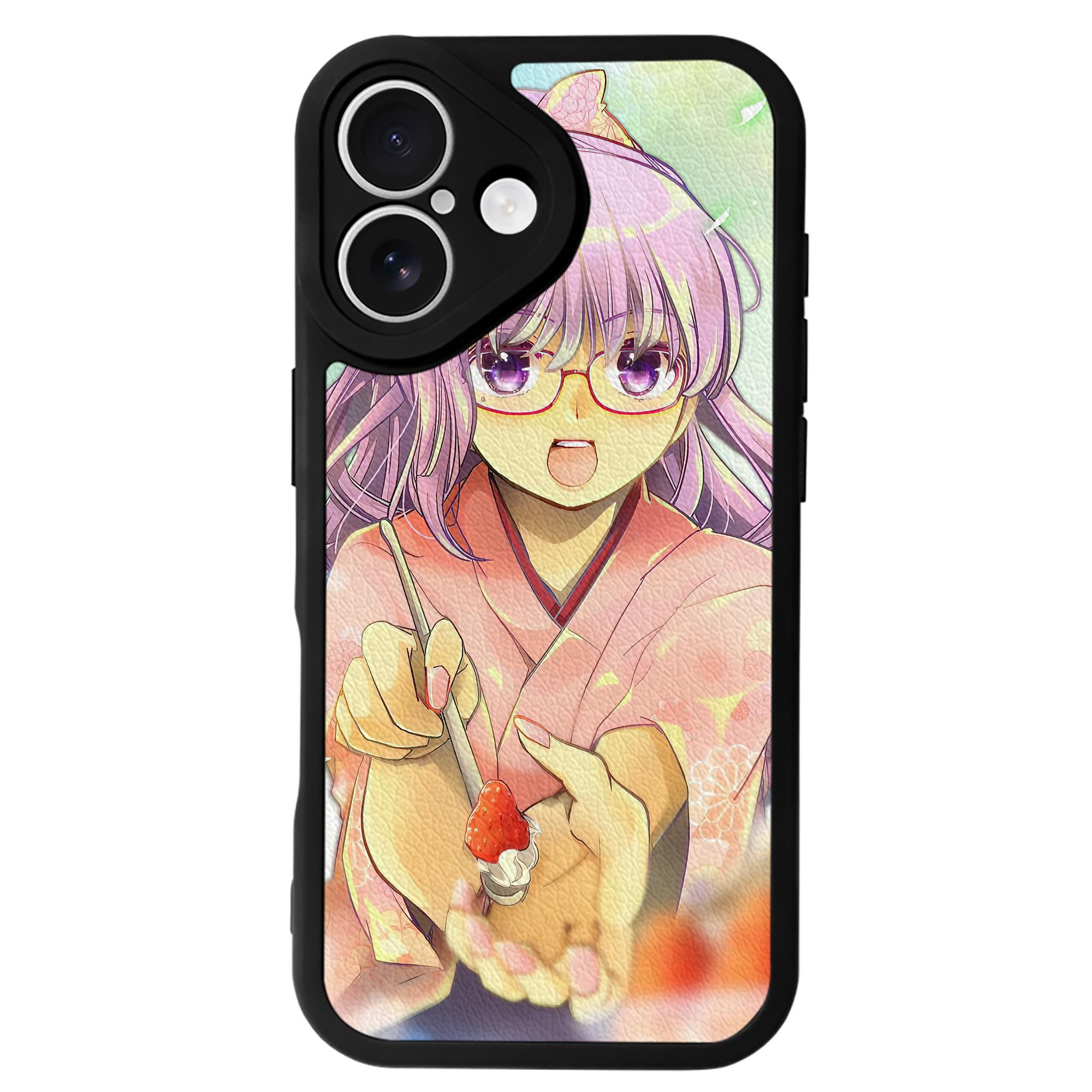 （画像用） ぎんたま 坂田銀時（さかたぎんとき） 神楽 志村新八（しむら しんぱち） GINTAMA Sakata Gintoki Kagura Shimura Shinpachi 【iPhone 16シリーズ対応】シリコンスマホケース（レザー調） 材質：シリコン
